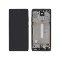 Compleet scherm zwart OLED Galaxy A52S 5G (met frame) (A528B)