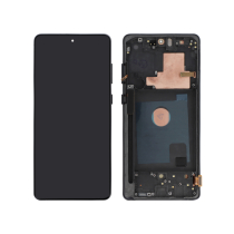 Compleet scherm zwart Galaxy Note 10 Lite (N770F) (met frame)
