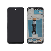 Compleet scherm zwart Moto E40 (met frame)