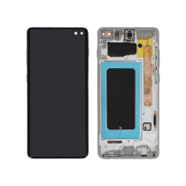 Compleet scherm wit Galaxy S10+ (G975F) (met frame)