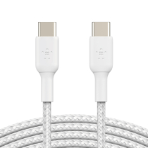 BELKIN gevlochten kabel USB-C naar USB-C 1m (wit)