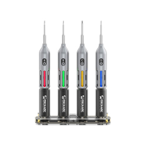MECHANIC set van 4 LED-schroevendraaiers met magnetisch laadstation (Firefly)