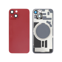 Compleet achterglas rood iPhone 14 (met MagSafe) (zonder logo)