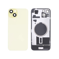 Achterglas geel iPhone 15 Plus (met MagSafe) (zonder logo)