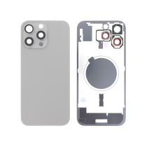 Achterglas naturel titanium iPhone 16 Pro Max (met MagSafe) (zonder logo)