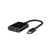 Belkin adapter USB-C naar USB-C en Jack 3,5mm (zwart)