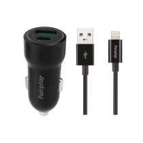 FAIRPLAY set autolader (20W) + kabel Lightning