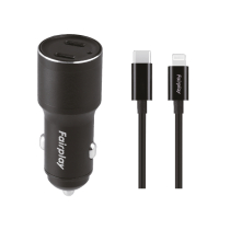 FAIRPLAY set autolader (60W) + kabel Lightning
