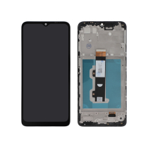 Compleet scherm zwart Moto E22 (met frame)