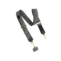 FAIRPLAY lange telefoonketting 120cm PERLA (grijs/zwart)