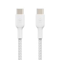 BELKIN gevlochten kabel USB-C naar USB-C 2m (wit)