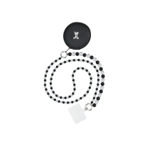 FAIRPLAY lange telefoonketting 120cm Olivia (zilver/zwart)