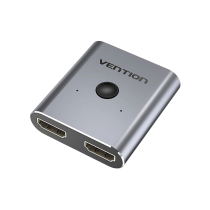 VENTION schakelaar HDMI 2 poorten bidirectioneel (zilver)
