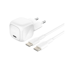 BELKIN netadapter 20W + kabel USB-C naar USB-C 1m (wit)