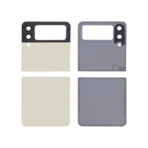 Compleet achterglas beige Galaxy Z Flip3 5G (F711B) (zonder logo)