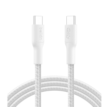 BELKIN gevlochten kabel PCR USB-C naar USB-C 240W 2.0 2m (wit)