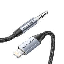 VENTION gevlochten kabel Lightning naar Jack 3,5mm (1.5m)