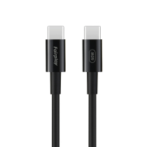 FAIRPLAY kabel 60W USB-C naar USB-C 1m (zwart)