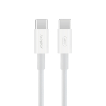 FAIRPLAY kabel 60W USB-C naar USB-C 1m (wit)