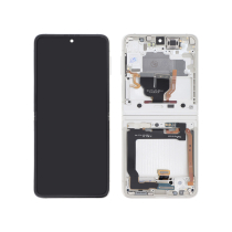 Compleet scherm crème Galaxy Z Flip3 5G (F711B) (zonder Cam voor)