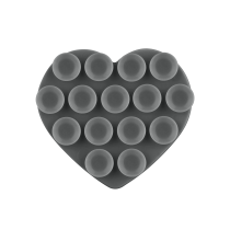 Hartvormige zuignaphouder (donkergrijs)