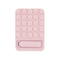 Zuignaphouder met ingebouwde standaard (roze)