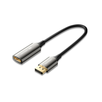 VENTION converter gevlochten DP mannelijk naar HDMI vrouwelijk 8K 0,25m (zwart)
